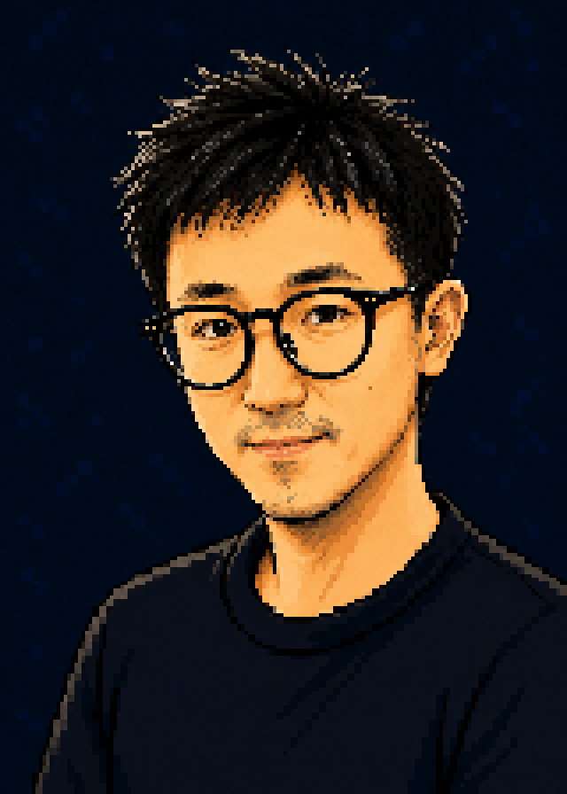 32-bit pixel portrait of Hao